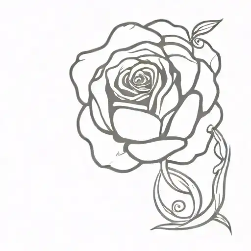 Snake Inside The Center Of A Rose