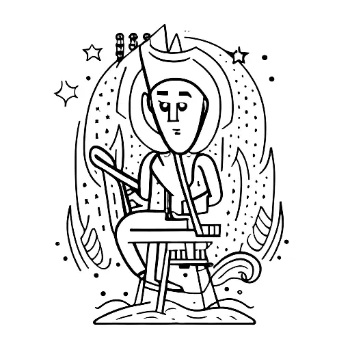 Magician Performing A Guitar Solo On A Mountaintop