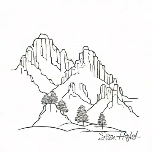 Mountain Range Of Zion Park And Bryce Canyon