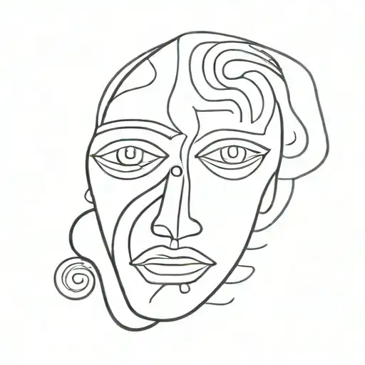 Trippy Face With Stuck Eyes Psychedelic Abstract