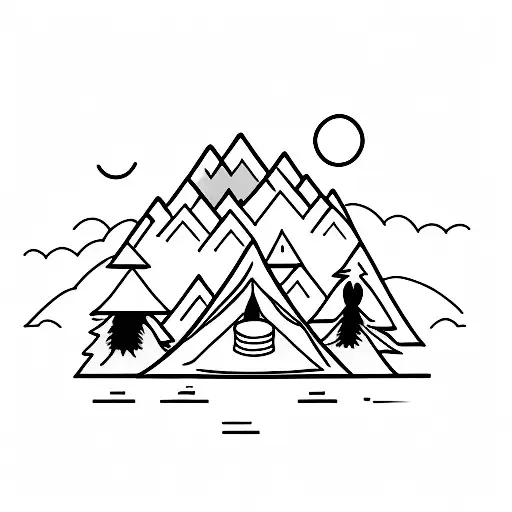 Camping And Cooking In Nature