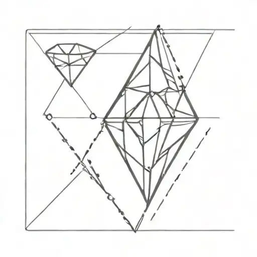 Diamond And Heat Tatto Design