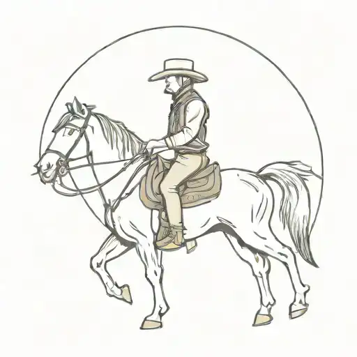 Cat In A Cowboy Outfit Riding A Horse