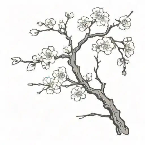 Japanese Cherry Blossom Tree With Hidden Symbols Of Strength And Resilience