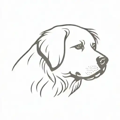 Great Pyreneese Dog Head Profile