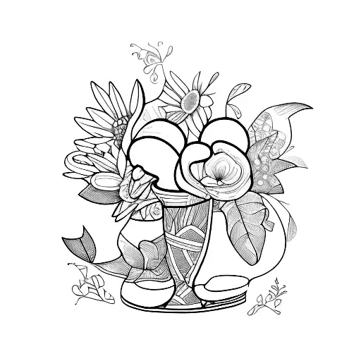 Broken Vase Line Work No Shading