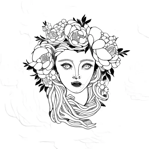 Medusa With Peonies