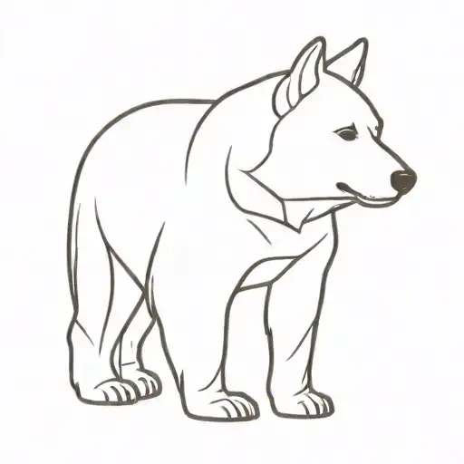 Dog Named Blue Bear Sitting