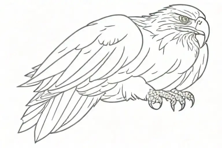 Eagle Holding Something Black Grey