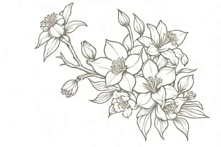 Daffodil Cherry Blossom Rose Tulip Bouquet