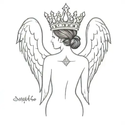 Jakarta With Angel Wings And A Crown