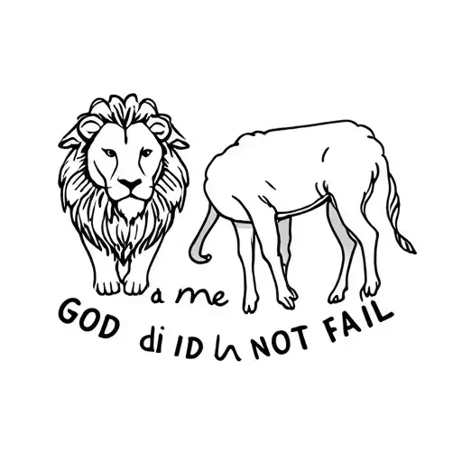 Give Me A Lion And A Lamb With The Words God Did Not Fail