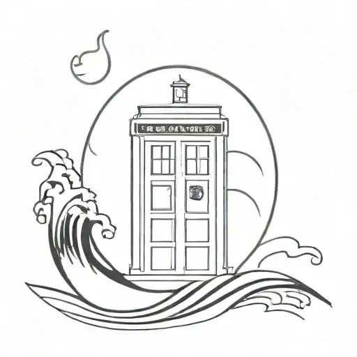 Tardis And Wave And Pirate