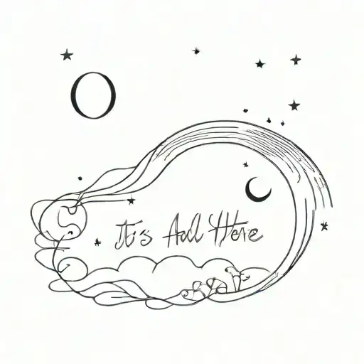 Moon And Quote 'It's All Worth Being Here For'