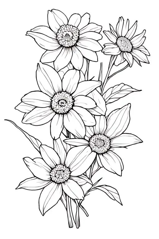 Marigold Daisy And Daffodil Bouquet