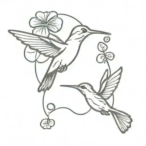 Hummingbird And Shamrock