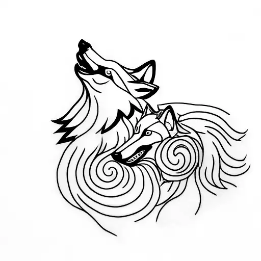 Wolf With A Female Wolf Inside