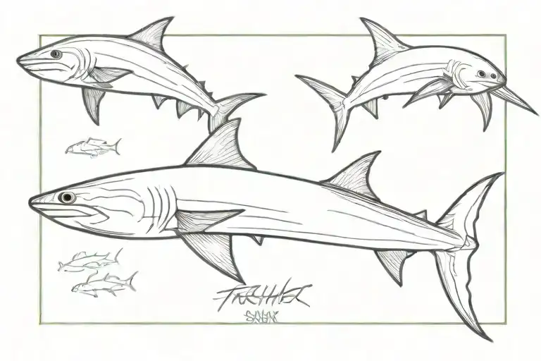 Thresher Shark Swimming