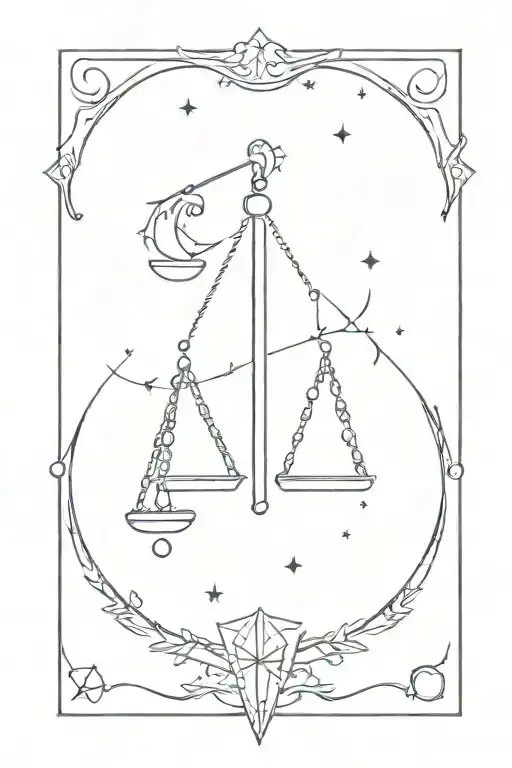 Libra Constellation And Broken Mirror