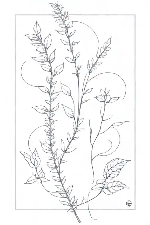 Spine Tattoo Design Straight Line