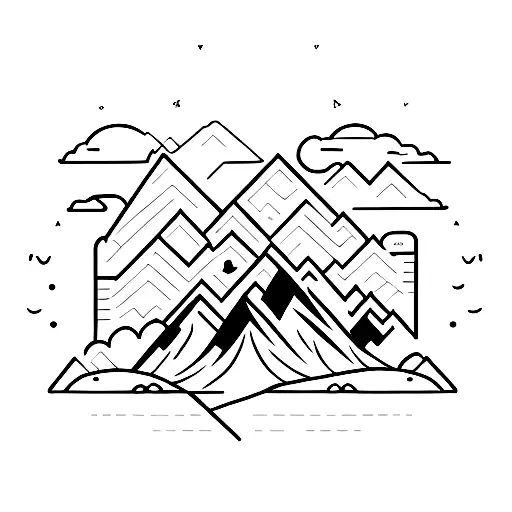 A Mountain Range With A Dj Booth On Top