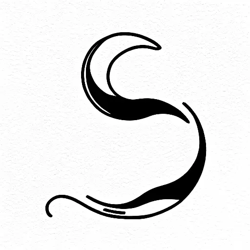 Water Lily With A Crescent Moon