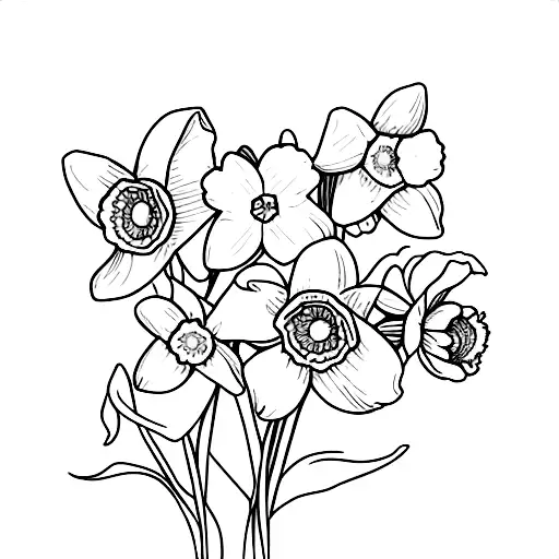 Daffodil And Four Leaf Clover Bouquet