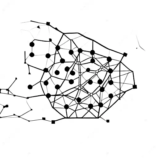 A Black And Grey Tattoo Of A Pixelated Finance Graph With Ai Elements Intertwined