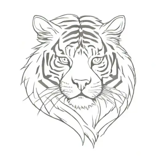 Big Fluffy Cat Sitting On A Tiger