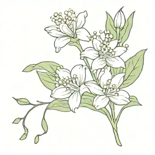 A Bouquet Of Lily Of The Valley Waterlily Marigold Chrysanthemum