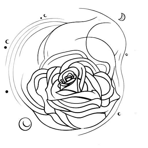 Rose With Moons