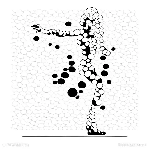 Person Walking On Stones In Water