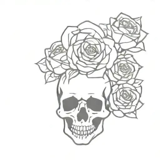 Skull With Roses