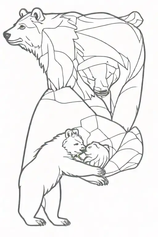 A Mom And Daughter Bear