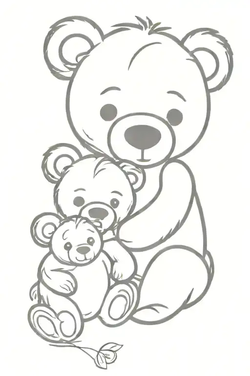 A Mom And Daughter Teddy Bear