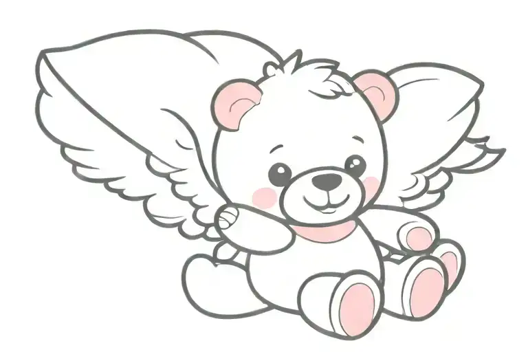 Pink Teddy Bear Angel