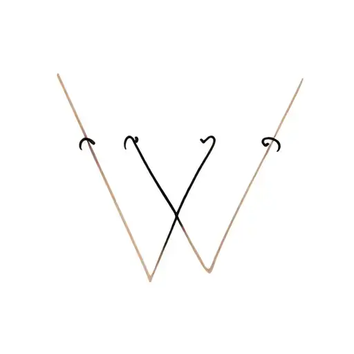 Paired Tattoo For Mother And Daughters Associated With Three Letters V