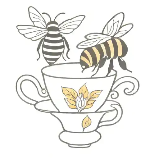 Bee And Tea Cup
