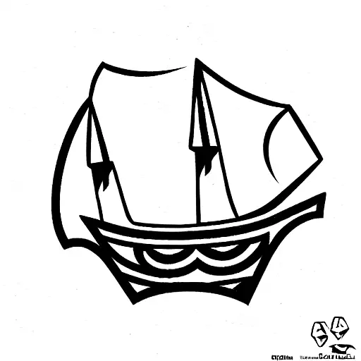 Pirate Boat Inside A Diamond