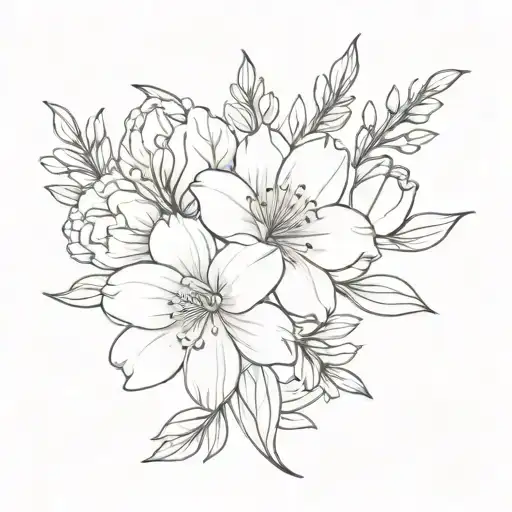 April March Birth Flower Bouquet