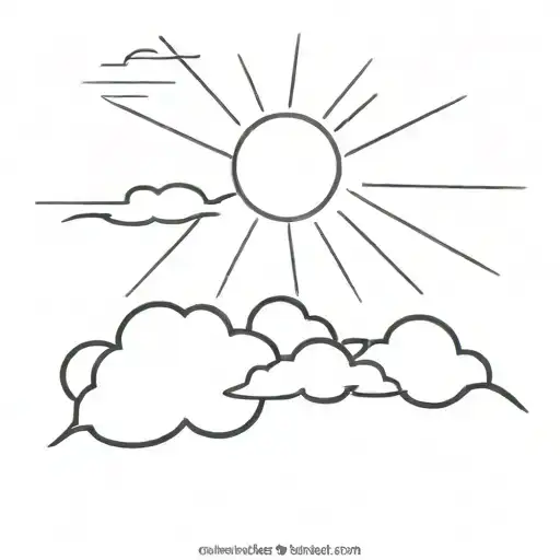 A Sun Breaking Through Storm Clouds With Rays Of Light Shining Down