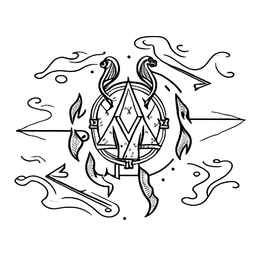 Sagittarius Sign With Fire