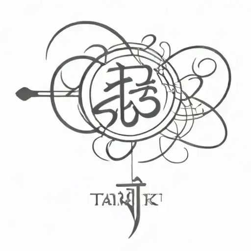 Tanishk Written In A Japanese Font Style Which Looks Like A Japanese Word