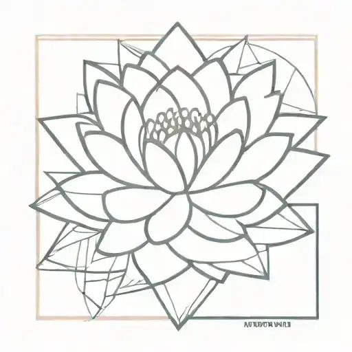 Water Lily Mantra Using Geometric Shapes