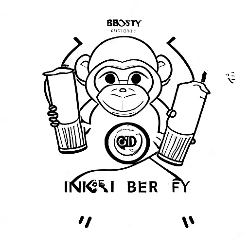 Monkey Drinking Beer With Spotify Qr Code