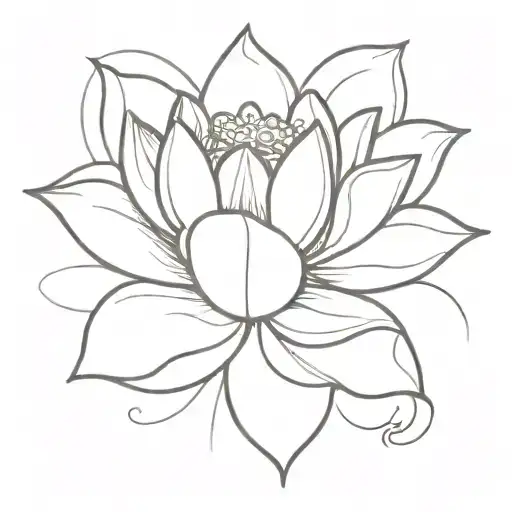 Unalome Lotus Flower