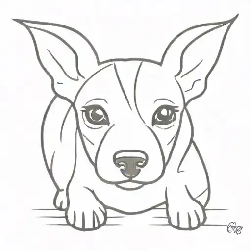 Small Dog With Drooping Ear