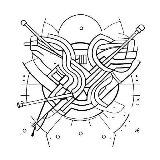 A Minimalist Tattoo Of The Iconic Gun Barrel Sequence From James Bond Movies