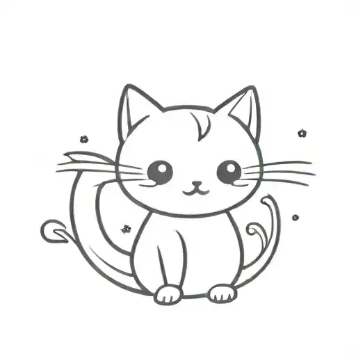 Cute Cartoon Ghost Cat