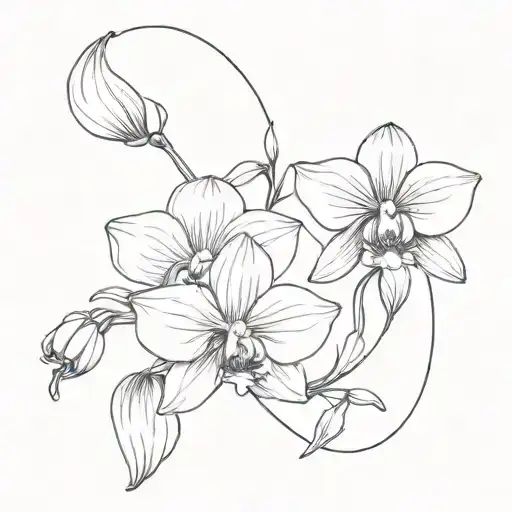 Orchid And Lily Flower